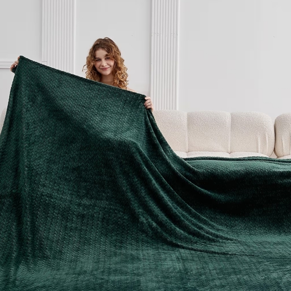 Oversized Cali King Blanket Forest Green